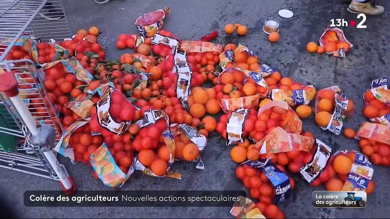 Colère des agriculteurs - Regardez les images des supermarchés et des bâtiments publics attaqués depuis plusieurs heures par des manifestants à travers la France