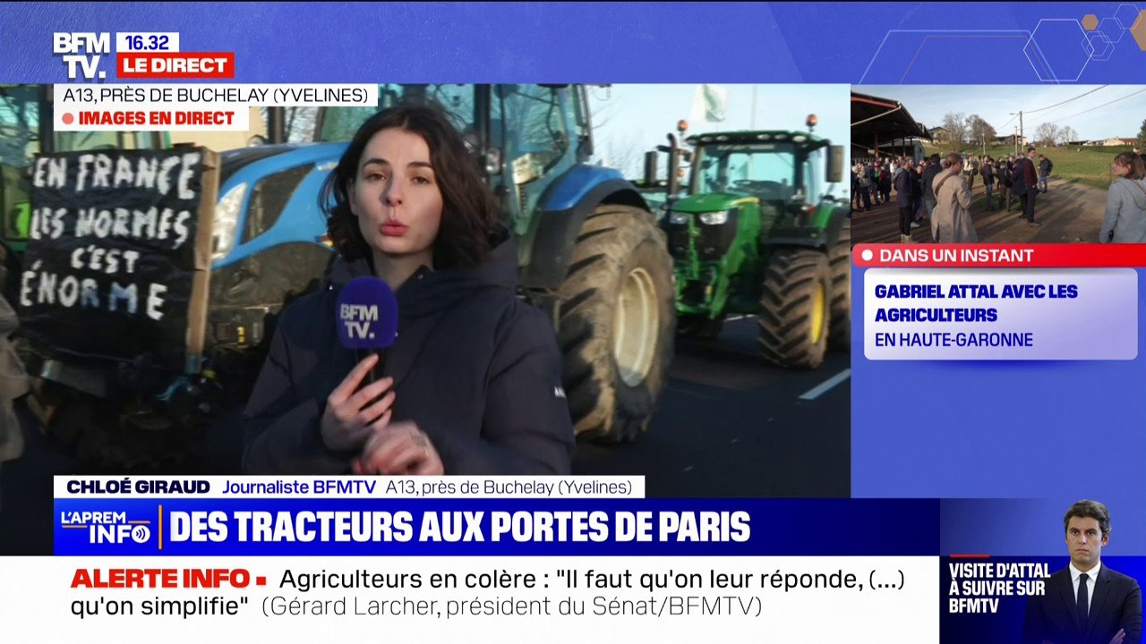 Mobilisation des agriculteurs: le blocage de l'A13 sera maintenu au moins jusqu'à minuit