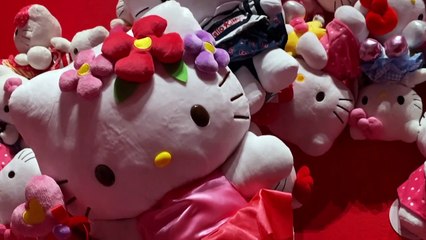 Inside look at the Hello Kitty installation at Somerset House's Cute exhibition in London.