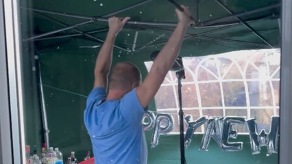 Storm Henk sets its sights on ripping up a whole tent at once