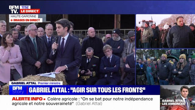 Gabriel Attal aux agriculteurs: Partout en France, les préfets vont réunir les représentants des agriculteurs pour regarder ce que l'on peut simplifier