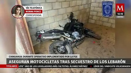 FGE de Chihuahua asegura motocicletas de miembros de la comunidad Lebarón que fueron secuestrados