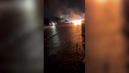 Footage of Constance Marten and Mark Gordon’s burning car on M61 shown in court