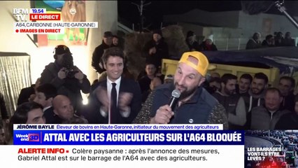 "Demain midi, l'autoroute pourra circuler": Jérôme Bayle, figure du mouvement des agriculteurs, annonce la levée du blocage de l'autoroute A64