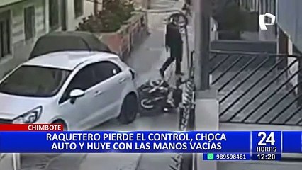 Asalto fallido en Chimbote: delincuente termina en el suelo al errar en su intento de robo