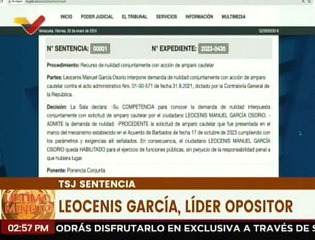 TSJ habilita a Leocenis García para el ejercicio de funciones públicas