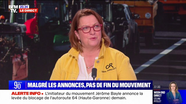 Pour Sophie Lenaerts (vice-présidente de la Coordination rurale), les annonces de Gabriel Attal n'étaient pas la hauteur des drames, du désarroi et des attentes du monde agricole
