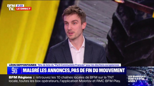 Léon Deffontaines (PCF): Gabriel Attal n'a pas compris les raisons de la colère du monde paysan
