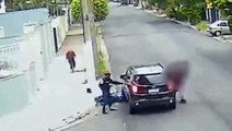 Motorista persegue e atropela bandidos que faziam arrastão