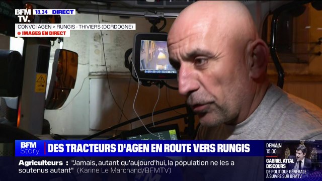 Les gendarmes nous soutiennent tout le temps : Le convoi des agriculteurs parti d'Agen pour rallier Rungis ne craint pas d'être bloqué par les blindés des forces de l'ordre