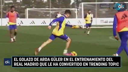 El golazo de Arda Güler en el entrenamiento del Real Madrid que le ha convertido en trending topic