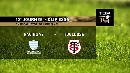 TOP 14 - Essai de Ange CAPUOZZO (ST) - Racing 92 - Stade Toulousain