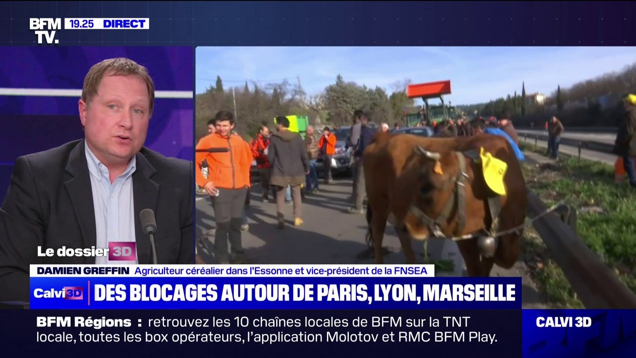 Menaces de blocage du marché de Rungis: "Il ne faut pas mettre la France à l'arrêt", estime Damien Greffin (vice-président de la FNSEA)