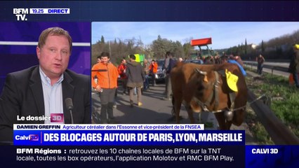 Menaces de blocage du marché de Rungis: "Il ne faut pas mettre la France à l'arrêt", estime Damien Greffin (vice-président de la FNSEA)