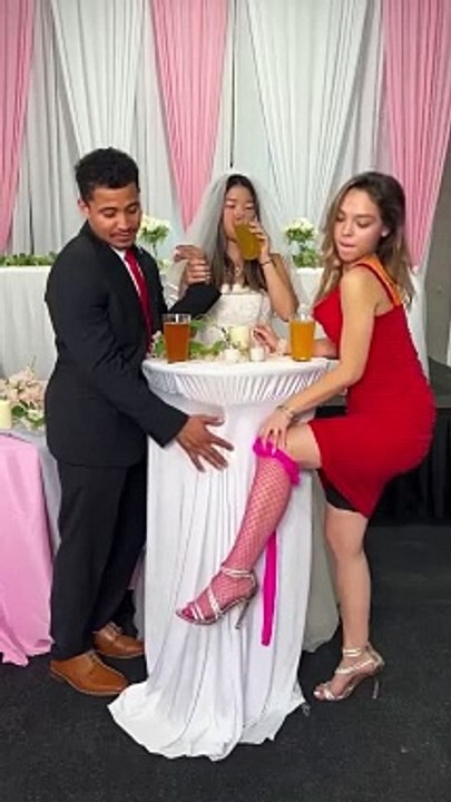 cheaters put something in brides drink #shorts