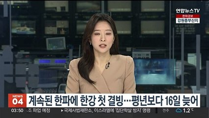 계속된 한파에 한강 첫 결빙…평년보다 16일 늦어