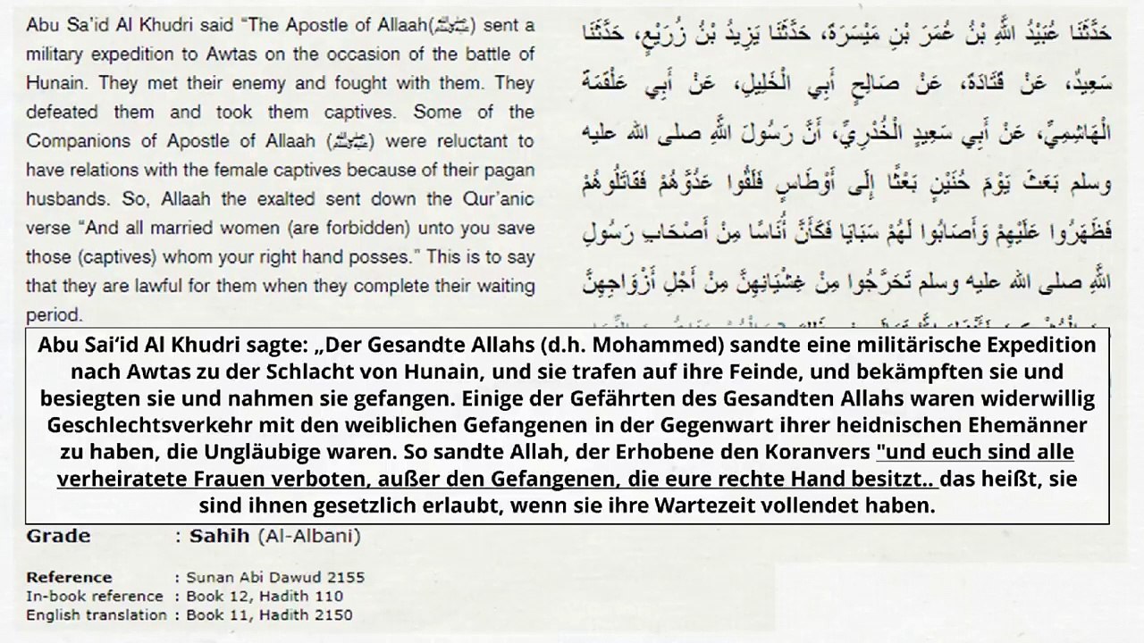 Mohammed, der Islam und Sex