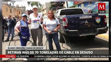 Recuperan más de 70 toneladas de cable en desuso en la alcaldía Álvaro Obregón