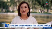 Xóchitl Gálvez condena adiestramiento tipo militar a niños en Ayahualtempa
