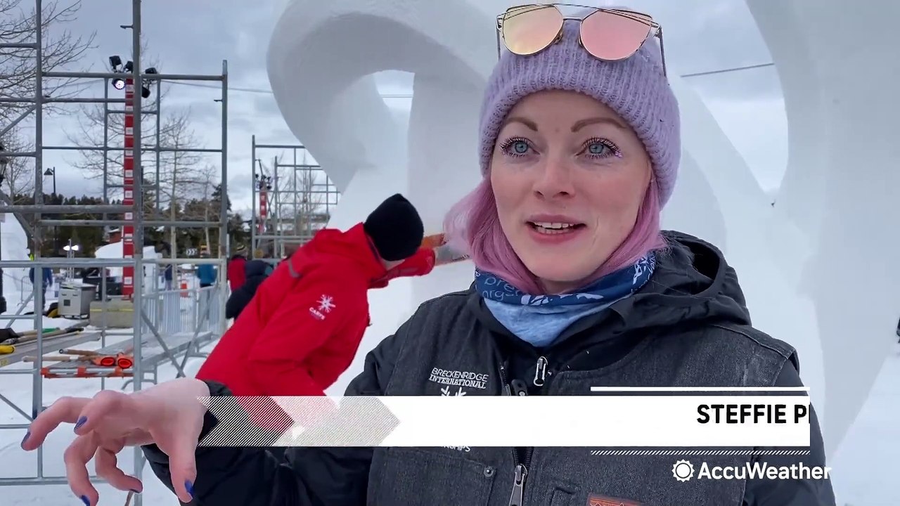 Sculptors compete in international snow sculpting championships