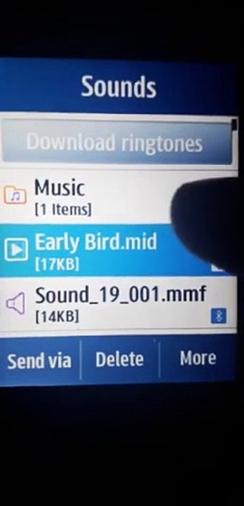 Laziness videos's vecchio Early Bird.mid on Samsung Star 3