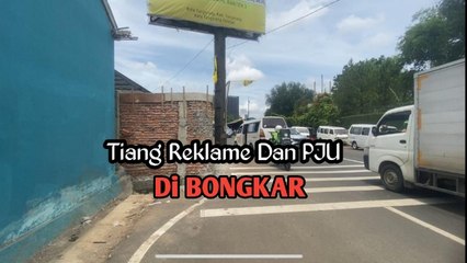 Tiang Reklame dan PJU yang ada Jalan di Ciputat Segera Dibongkar