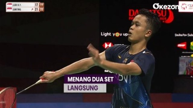 Highlight Indonesia Masters 2024 : Gebuk Loh Kean Yew, Anthony Ginting Tantang Wakil Kanada di Semifinal