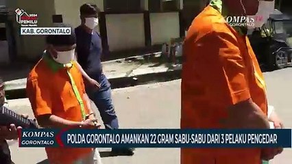 Polda Gorontalo Ringkus 3 Pelaku Pengedar Narkoba, 22 Gram Sabu Diamankan