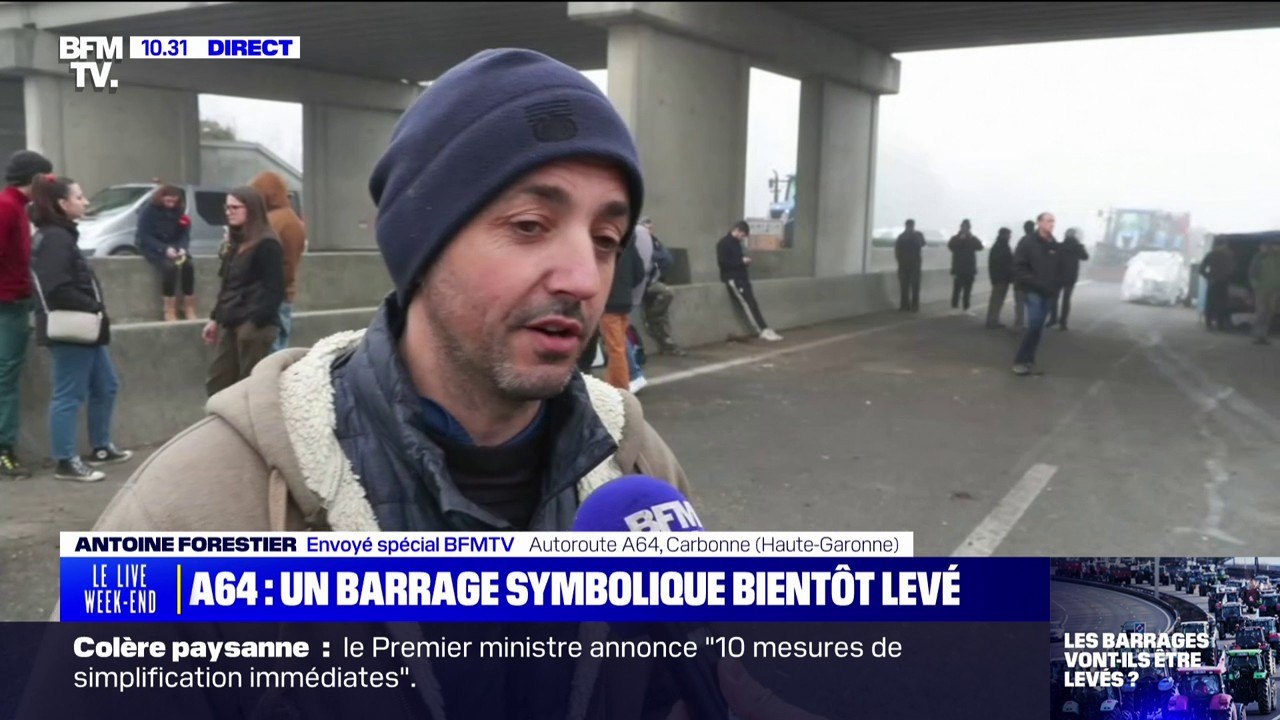 "Les résultats sont là": la levée du point de blocage des agriculteurs sur l'autoroute A64 attendue ce midi