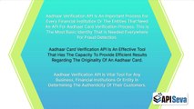 What is Aadhaar Verification API | Quick Aadhaar Verify API | Aadhaar detail verify API solution