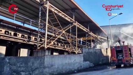 Demir çelik fabrikasında korkutan yangın!