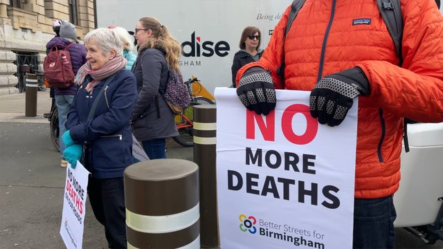 Better Streets for Birmingham protest for safer roads