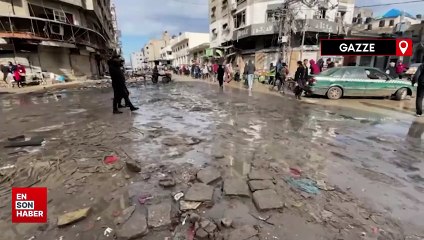 Gazzeliler, yağmur ve soğuk havayla mücadele ediyor