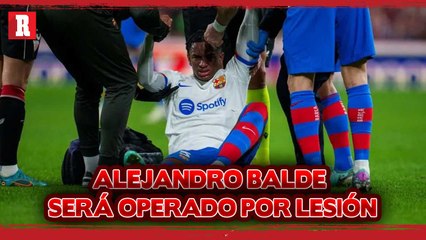 Alejandro Balde se perderá el resto de temporada por su lesión