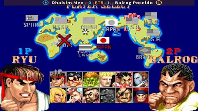 Dhalsim Mex vs Balrog Poseido - Street Fighter II'_ Champion Edition - FT5