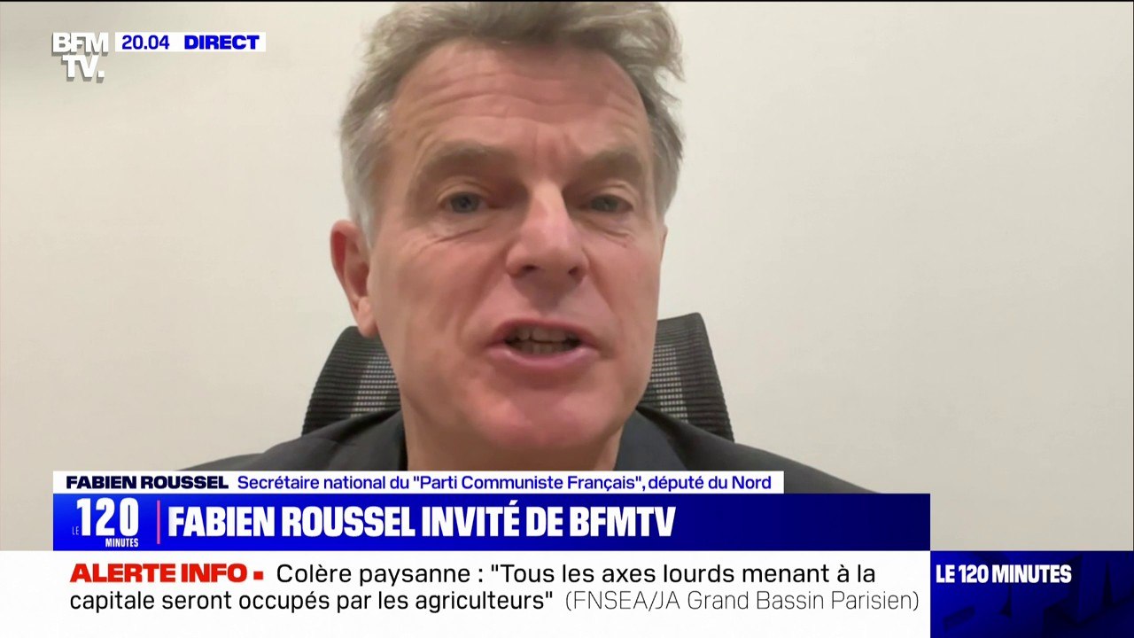 Fabien Roussel (PCF): "Je soutiens totalement la colère des agriculteurs, de leurs représentants"