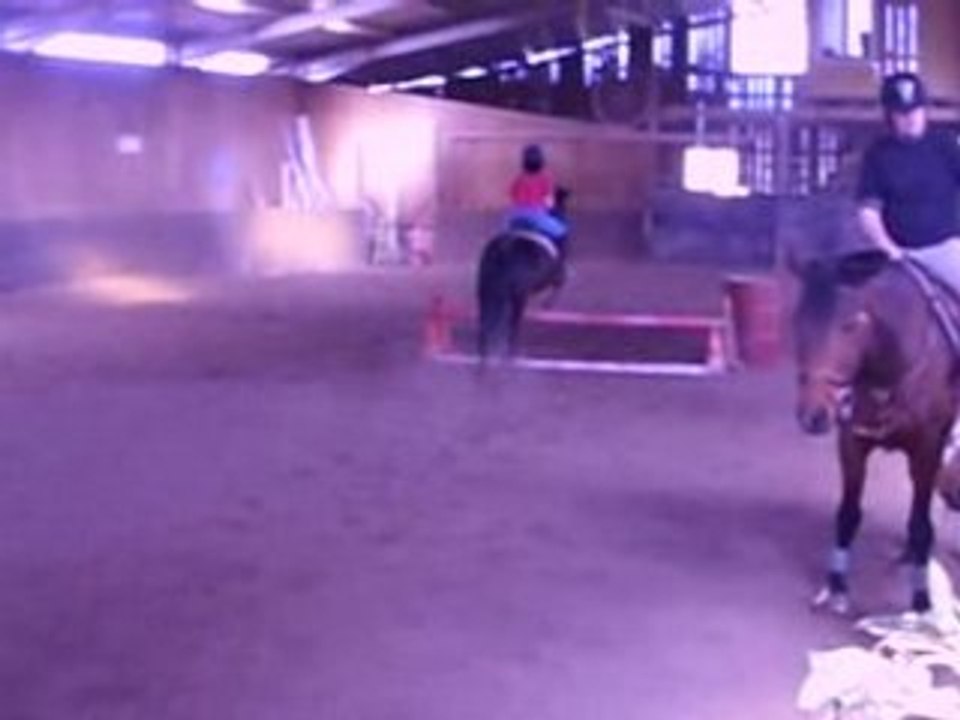 Laura et Lucky sur un parcour de saut