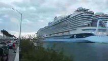 Moment world’s largest cruise ship sets sail from Miami