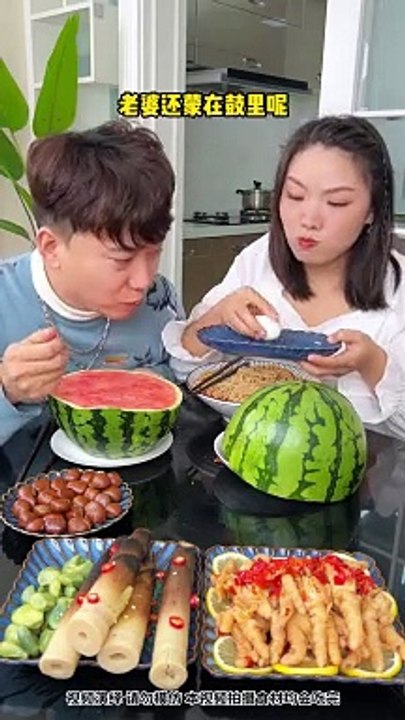 Husband Wife Cheating For Food | Husband Wife Eating Chicken And Bamboos | Husband Wife Funy Eating #food #streetfood #foodlover #foodies #asmr #tasty #spicy