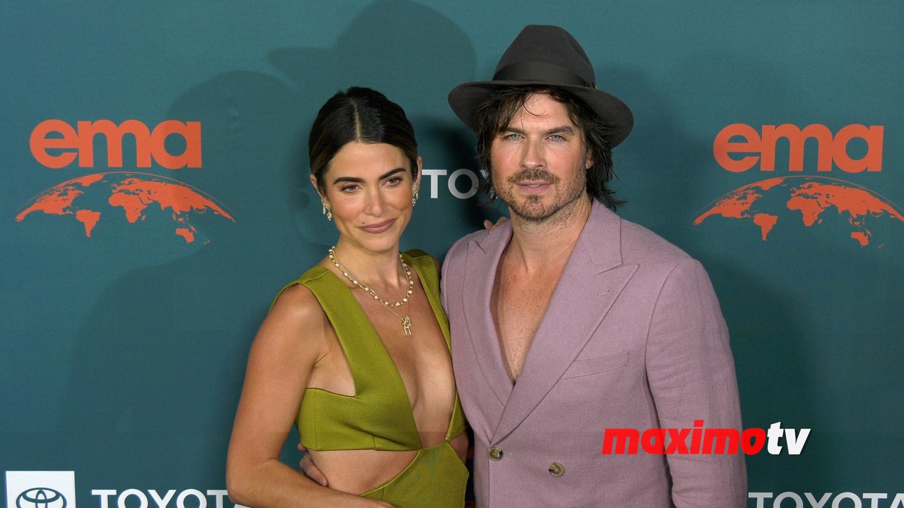 Nikki Reed and Ian Somerhalder 33rd Annual EMA Awards Gala Green Carpet