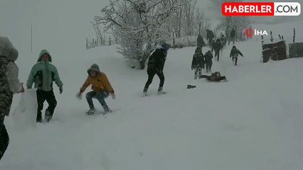 Karın keyfini çocuklar çıkardı