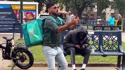 Archery shooter man prank - eating stranger food - joker pranks latest