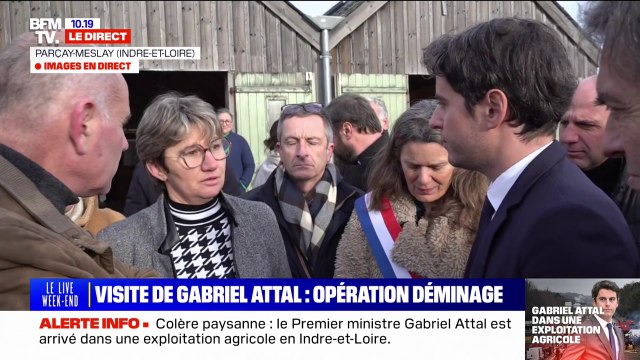 Ça fait longtemps qu'on dit que ça va mal : Gabriel Attal échange avec des agriculteurs lors d'une visite dans une exploitation maraîchère en Indre-et-Loire