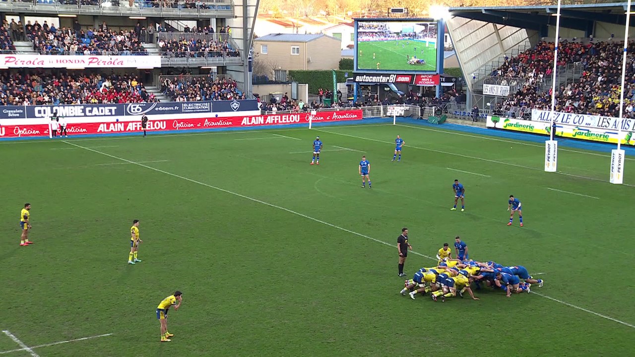 TOP 14 - Essai de Bautista DELGUY (ASM) - Castres Olympique - ASM Clermont