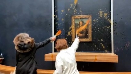 Mona Lisa'ya çorbalı saldırı