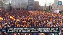 Más de 50.000 españoles claman en Madrid contra la amnistía de Sánchez: «No hay terrorismo bueno»