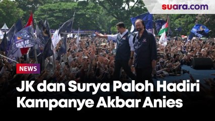 JK dan Surya Paloh Hadiri Kampanye Akbar Anies di Bandung