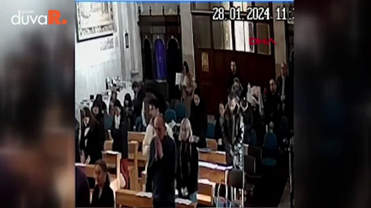 Sarıyer'de kilisedeki silahlı saldırı kamerada