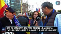 Dos ex votantes del PSOE contra la amnistía: 