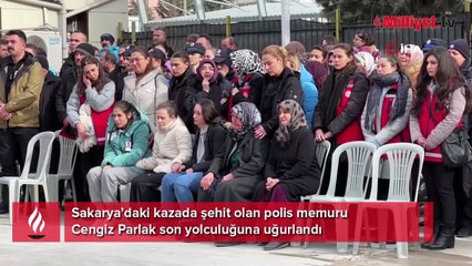Şehit polis memuru Cengiz Parlak, son yolculuğuna uğurlandı